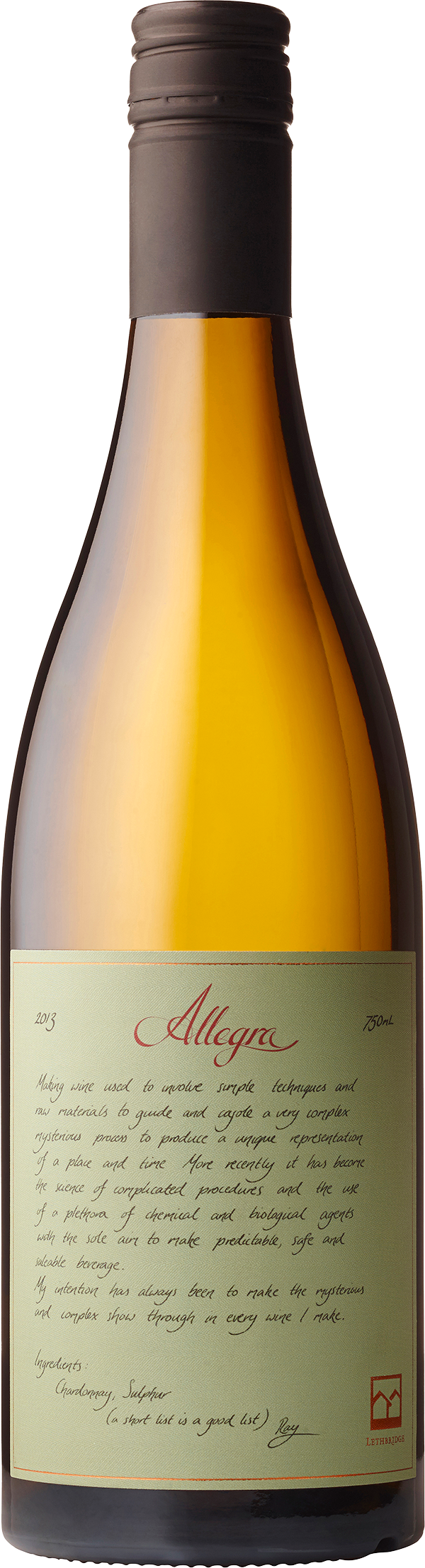 Lethbridge Allegra Chardonnay 2013 (Museum)