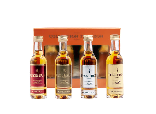 Cognac Tesseron 4-Pack  XO Collection (5Cl Bottles Of 90, 76, 53, 29 )