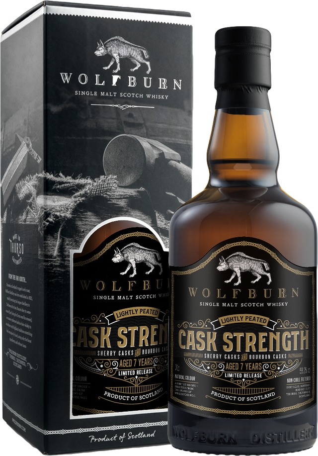 Wolfburn Cask Strength (Aged Seven Years) Single Malt Scotch Whisky Wolfburn Cask Strength (Aged Seven Years) Single Malt Scotch Whisky