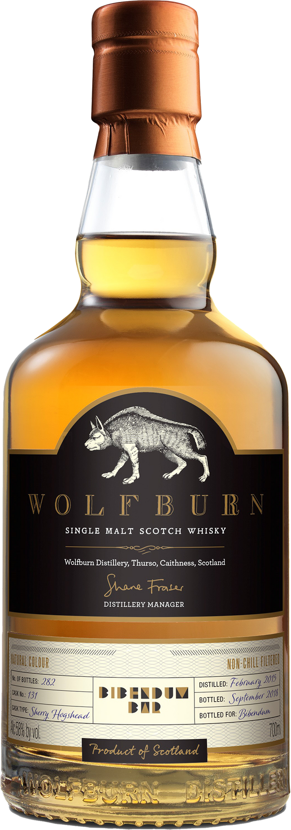 Wolfburn "Bibendum Bar" Barrel Single Malt Scotch Whisky